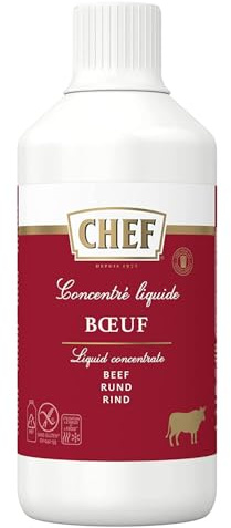 CHEF Concentré Liquide Bœuf - Aides Culinaires, Bouillons Et Assaisonnements - Bouteille De 1l