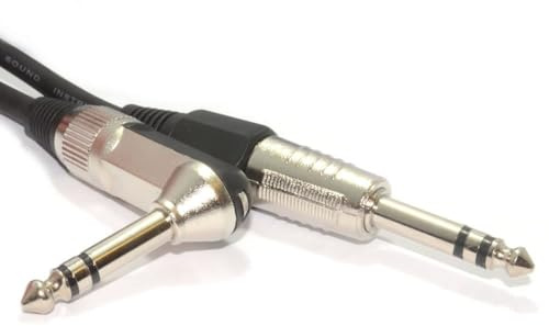 kenable Stéréo Droit angle Blindé Guitare Cordon 6,35 mm Mâle l'audio câble 6 m [6 mètre/6m]