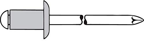 Gesipa Blindniete Standard Flachkopf, 6 x 30 mm, 200 Stück, alu/stahl