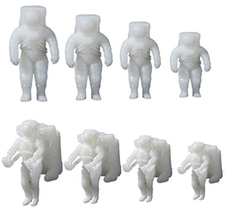 HEALLILY Resin Mini Astronaut Filling DIY Crystal Epoxy Filler Stereo 3D Vivid Mold Ocean Micro Landscape Shaping Materials for Jewelry Making Crafts (Random Style) 8pcs