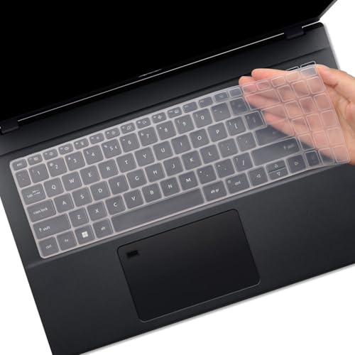 MUBUY-GOL Tastaturabdeckung für Acer Aspire 5 A515, 15,6 Zoll, Silikon, Transparent, Wasserfest, Staubdicht