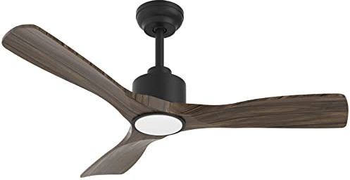 OFANTOP 132 CM Dekenventilator, ABS-Lüfterblätter in Walnussholzoptik | Vintage integrierte Lampe mit Speicherfunktion, integriertes Design für das Schlafzimmer