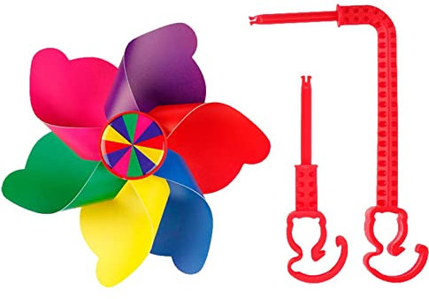 Jomewory Handlebar Colorful Windmill - Cute and Cool Handlebar Garden Windmill - Cute Rotating Windmill Decoration for Children Bicycle Scooter