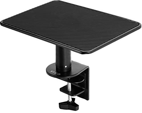 VIVO STAND-V000SCB Universal-Höhenverstellbare, ergonomische Erhöhung für Computer-Monitor und Laptop, Tisch-Schreibtischständer, C-Klemm-Design, Schwarz