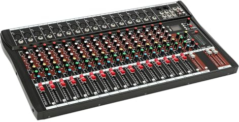 TaNeHaKi Audio Mixer 16 Channel Audio Mixing Console Sound Board Console Sound Mixer 16 Channels Sound Mixing Console Studio Mixing Console Six Music Modes Monitoring Function