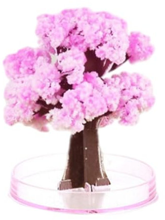 rongweiwang Interaktiver magischer wachsender Baum für pädagogischen Spaß, Desktop wachsender Baum, wachsender Baum, Sakura Blütenbaum, Spielzeug, langlebig, Rosa Sakura