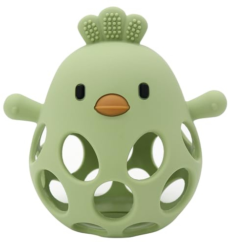 Anneau de dentition pour bébé, en silicone pour jouet de dentition, Anneaux de massage,Aide à apaiser les gencives,jouet sans BPA,convient aux enfants agés 3 à 6 mois,cadeau bébé pour naissance