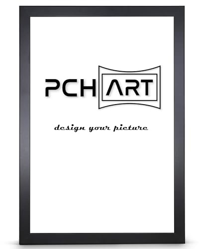 PCH[art] Bilderrahmen New Alaya | Farbe: Schwarz | Größe: 80x80 cm | zeitloser und schlichter Rahmen für Poster, Fotos und Portraits