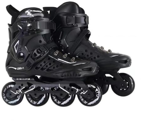 AYES Patines en línea, patines profesionales para hombres y mujeres, patines en línea para fitness, patines en línea para adultos y principiantes (negro, 44)