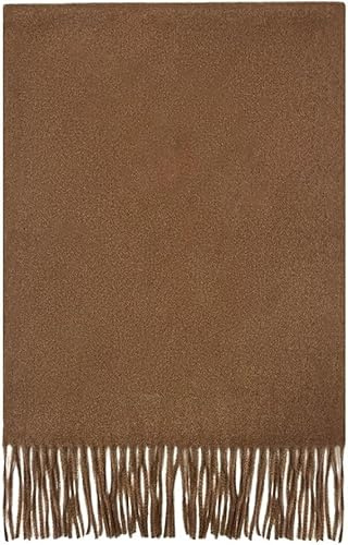 PFLife 79''*14'' Wolle Schal für Herren Einfarbiger Schal Weich und Warm Geschenk für Herren Winter Châle aus (Dunkel camel)