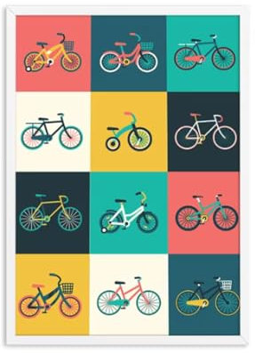 Fahrradliebhaber-Geschenk für Radfahrer Leinwandgemälde minimalistisches Radsport-Wandkunst-Poster und Druck Fahrrad Moderne Bilder für Wohnzimmer 50 x 70 cm ungerahmt