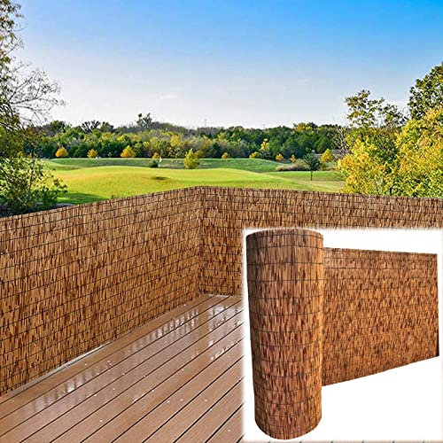 Bambusrolle für den Außenbereich, Garten, Terrasse, 1,1 m hoch, natürlicher Zaun für Balkon, Villa und Schatten im Freien, umweltfreundlich, Windschutz, Sichtschutzwand