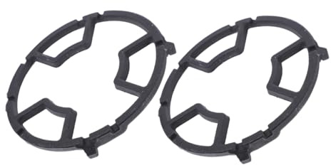 Hierro Anillo Wok Fundido de Piezas 2 Negro para Estufa | Aros de Soporte para Wok, Accesorio de Rejilla para Hornillas de Gas, Tamaño Compacto
