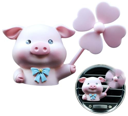 Clip Désodorisant pour Voiture - Clip de Grille d'Aération Automobile avec 2 Pastilles Parfumées | Diffuseur de Parfum Voiture, Accessoires Pratiques pour Voiture, Parfum de Cochon Charmant