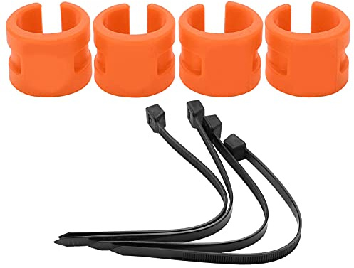 outdoorm 4pcs Establecer Bicicleta Delantera Delantera Trasera Anticollision Protección de Goma del Anillo de protección de la Cadena de protección del Anillo (Naranja)