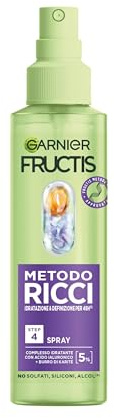 Garnier Fructis, Metodo Ricci, Spray Idratante per Capelli Ricci, 150 ml | Per Capelli Ricci Definiti e Idratati, Arricchito con Acido Ialuronico e Burro di Karité, Ricci