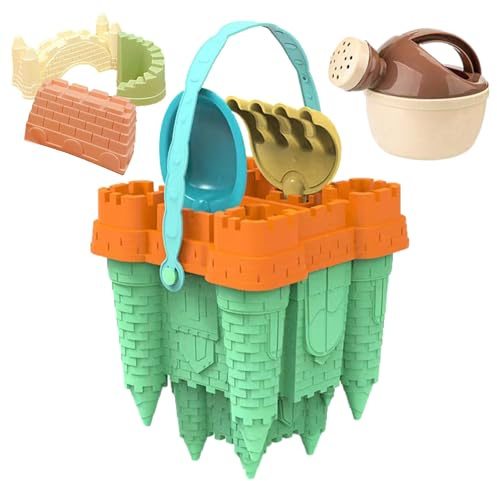 per castelli di sabbia, giocattoli sandbox per esterni | per castelli di sabbia robusti, divertenti, adatti ai viaggi, regalo per bambini, borsa in rete inclusa per ragazzi e ragazze