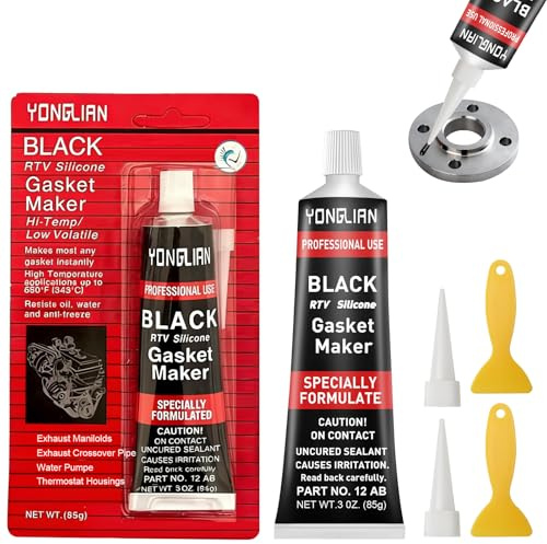 Engine Silicone Gasket Maker 85ml, 2pcs Rtv Sealant for Automotive Repair | Withstands Heat, Quick Dry Oil and Water Exposure Silicone Sealant, Suitable for Motor, Machinery and Workshop Maintenance