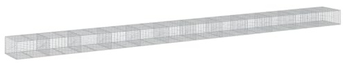 Nqyjm Recinzione in Maglia da Giardino Cestino Gabion con Coperchio 1200x100x50 cm Ferro Zincato, Gabbioni per Pietre per Terrazza Esterna Prato Decorativo