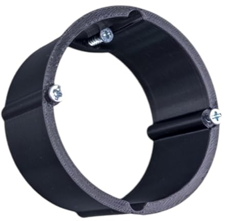 20 Stk. Ø60mm x 33mm Putzausgleichsring für Gerätedosen, Schwarz, z.B für Innendämmung