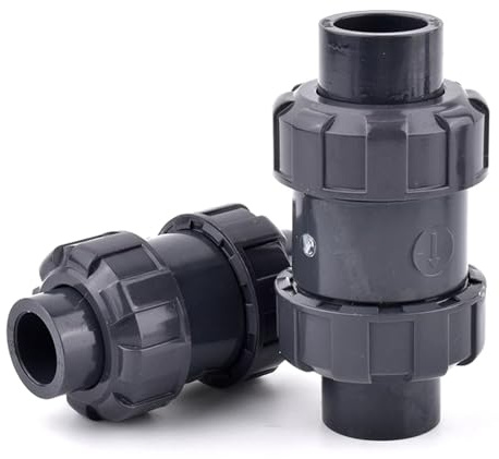 YYULZO 1 Stück UPVC-Doppel-Rückschlagventil – Einweg-Rückschlagventil for Gartenbewässerung und Aquarium – 20–63 mm(20mm)