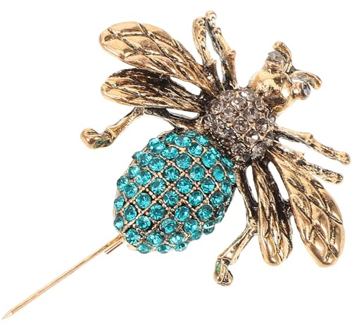 Generico Spilla Ape da Donna in Lega di Zinco, Stile Retrò Elegante Strass, Facile da Appuntare e Sicura, per Giacche e Maglie Vintage