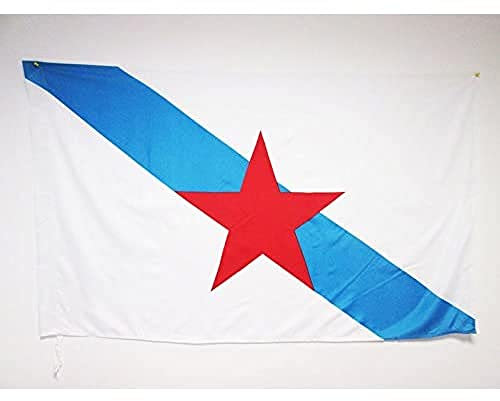 AZ FLAG Bandera de Galicia ESTRELEIRA 150x90cm para Palo - Bandera INDEPENDENTISTA GALLEGA - NACIONALISMO Gallego 90 x 150 cm
