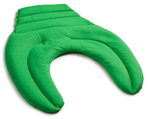 Nackenhörnchen mit Rückenteil - froschgrün - Kirschkernkissen - Nackenkissen - Rücken Wärmekissen