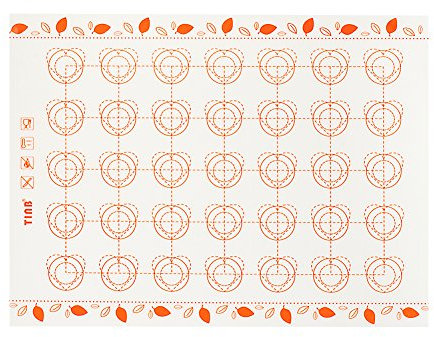 COOCANKE 2 Stück Macaron Silikonmatte, sicher Antihaft-rutschfeste Backmatte für Macaron Keks oder Kuchen Gebäck 15,7 x 11,8 Zoll