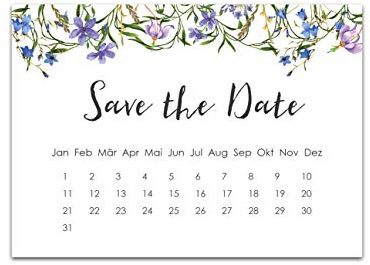 50 Save the date Karten Hochzeit Einladung Hochzeit Einladungskarten (Blaue Hochzeit)