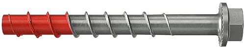 fischer UltraCut FBS II 10x70 15/5/- US Sechskant aus Edelstahl, leistungsstarke Betonschraube mit gehärteter Spitze, für Außen- & Nassbereiche, zur sicheren Befestigung in Beton, 50 Stk.