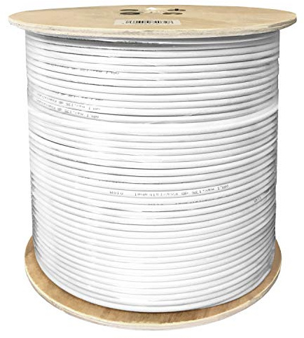 ARLI 500m Koaxialkabel CU Vollkupfer max. 135 dB 5-fach geschirmt Sat Antennenkabel KUPFER TV Kabel Koax Kabel 75 Ohm DVB-S2 DVB-T2 DVB-C2 BK Anlagen UHD 4K Satkabel Innen Außen UHD Full HD 4K Weiß