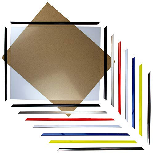 Kuststoff Poster Rahmen 60 x 90 cm Styx Bilderrahmen mit Klemmfunktion Weiß mit Kunstglas matt 1mm