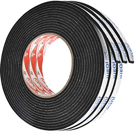 Kissral 3pcs Ruban Adhésif Double Face Puissant 5m×10mm×3mm Ruban Mousse Adhésif Ruban éponge Double Face Ruban D'étanchéIté Résiste à L'humidité pour Meubles Portes et Fenêtres Transport