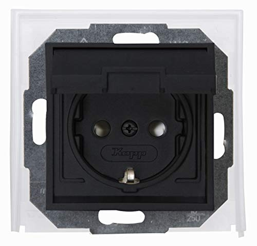 Kopp Athenis Unterputz-Feuchtraum Schutzkontakt-Steckdose, anthrazit, 954015084