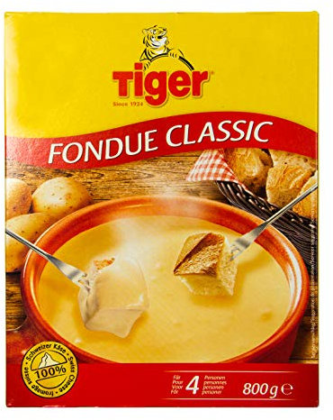 Food-United Fondue Classic 4x 800g Käse-Fondue aus Schweizer Käse zubereitugsfertig für Fondue-Topf oder Caquelon cremig fein-herb zart-schmelzend