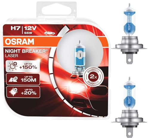 OSRAM H7 Glühlampe Fernscheinwerfer 55W 4200K Fernlicht Halogen Birne 64210NL-HCB