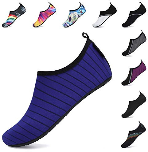 SAGUARO Unisex Scarpe da Mare Uomo Scarpe da Spiaggia Antiscivolo Donna Scarpe da Immersione Leggere Scarpe per Acqua Yoga Scarpe da Scoglio Traspirante Sportive Surf Azzurro 36/37 EU