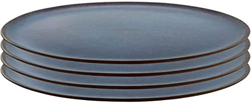 AIDA RAW - Platos llanos (28 cm, 4 unidades), color azul