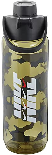 Nike Unisex – Adulto TR Renew Recharge Botella de agua media/verde oliva/negro/rojo Siren 709 ml