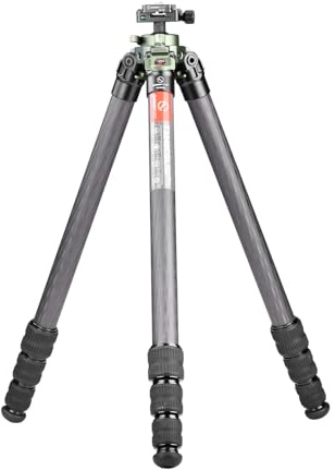 SUNWYAFOTO - Trípode de caza de 62 pulgadas para disparar con cabeza de bola invertida de 38 mm, soporte de rifle de fibra de carbono, tubo de 32 mm, 4 secciones