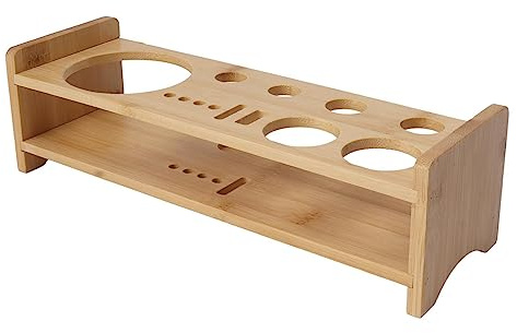 Qcwwy Cocktail-Shaker-Set, Tragbares Barkeeper-Set, Ständer, Holz, Bar-Getränke-Werkzeug-Set, Platzsparendes Cocktail-Shaker-Barkeeper-Set mit Geschichtetem Design, Einfache