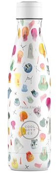 Cool Bottles - Borraccia Termica - 500 ml - Crazy Skulls - Bottiglia d'Acqua in Acciaio Inox - Bevande Fredde per 36 ore e Calde per 18 - Finitura con Stampa 3D - Senza BPA