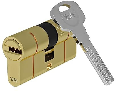 Yale 10-2172-4040-00-0201 2100 Series (Patented) -Double/Emergency-40/40-Polished Euro Profile Cylinder, Polished Brass