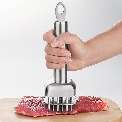 Meat Tenderiser Tool, 304 Stainless Steel Bulk Meat Needle, Portable Meat Needle Tenderizer, 24-pin Steel Meat Tenderizer