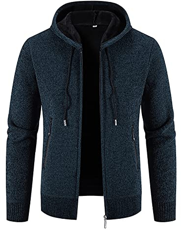 ZRYAZQ Blouson Homme Hiver Veste Chauffante Manteau Laine Polaire Chaude Capuche Cadeau Noël Tactique