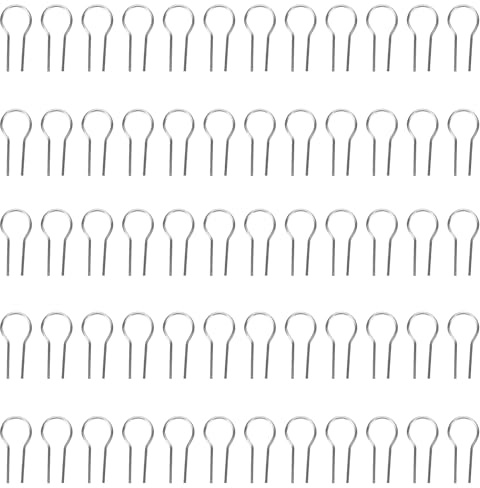 100pcs High Temperature Nichrome Wire Jump Rings, R-Shaped Hanging Burning Needle Flexible Clay Hooks for Kiln Ceramic Fused Glass Supplies for DIY Pendant Bead Ornaments