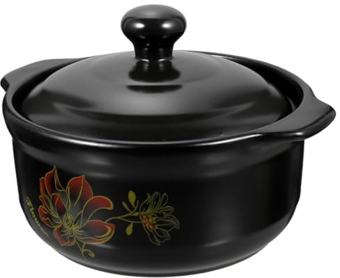 PRETYZOOM Cazuela De Cerámica Para Cocinar Olla De Cerámica Antiadherente Múltiples Usos Asas Dobles Para Fiestas