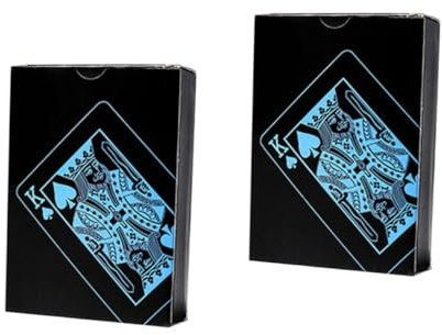 TOYANDONA 2 Sätze Poker-Spielkarten Papier Spielkarten für Kinder drucken waschbare familienspiele Kartenspielen wasserdichte PVC Poker Spielen breite Ausführung Brettspielkarte