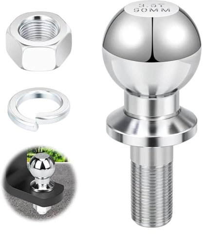 Gancio Traino a Sfera per Trattore, 50 mm 3,5 T Attacco A Sfera per Gancio di Traino, Ø22mm Testa Sferica Gancio Traino per Trattori Rimorchio a Sfera, Guida Agricola Fino a 3,5 Tonnellate